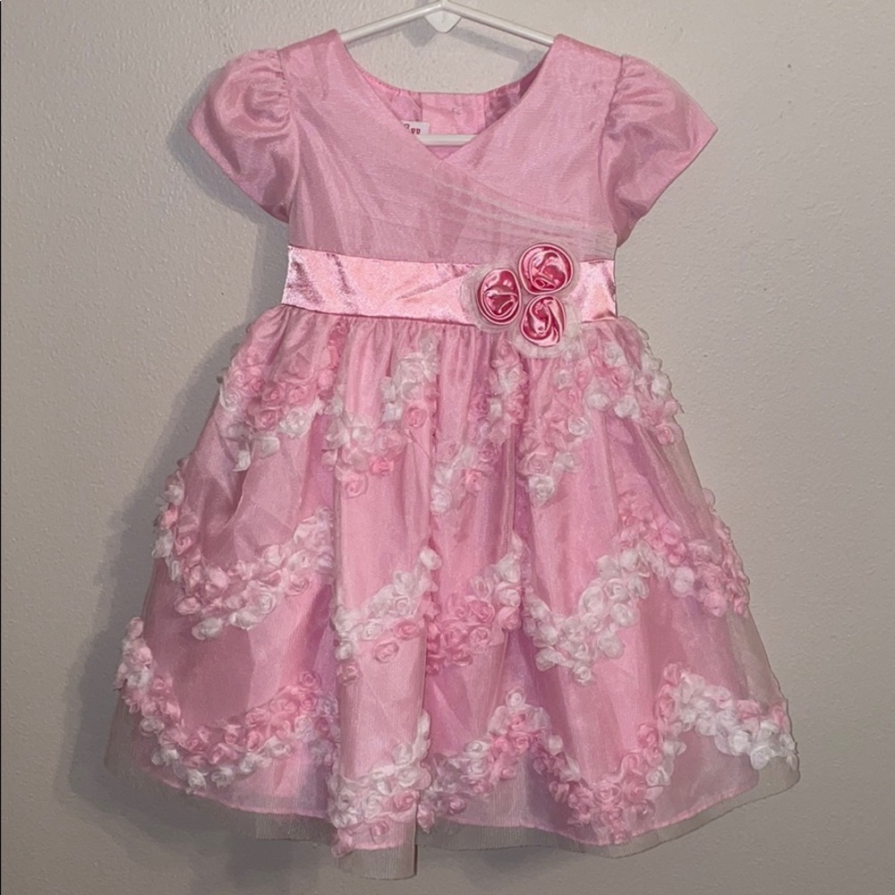 Girls 2T spring dress easter pink tulle toddler